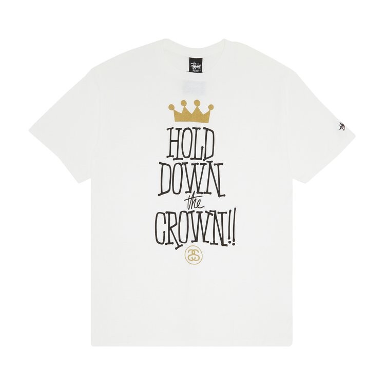 

Футболка Stussy Hold Down The Crown!! 'White', белый