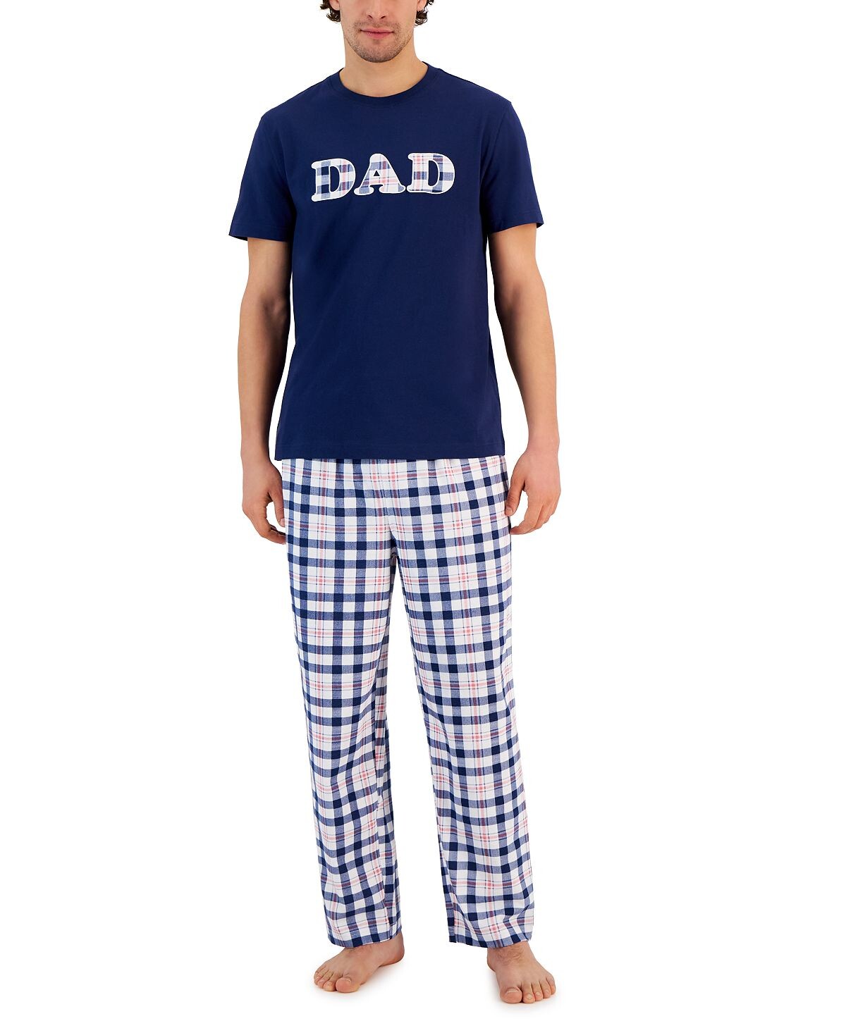 

Мужской пижамный комплект в клетку для папы Mix It Family Pajamas