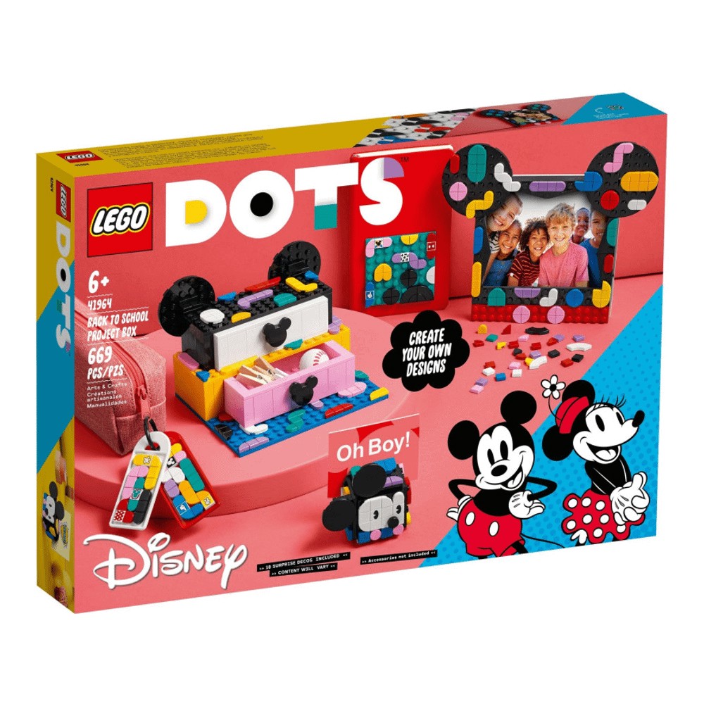 Конструктор LEGO Dots 41964 Микки и Минни: креативная коробка для начала школы