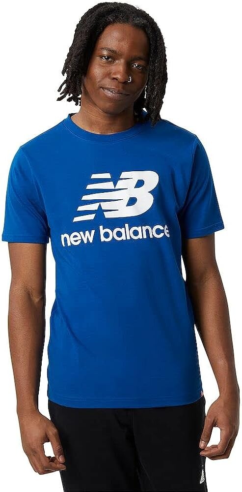 

Футболка New Balance Men's Nb Essentials Stacked Logo Short Sleeve, синий