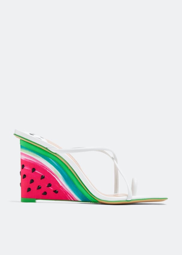 

Сандалии SOPHIA WEBSTER Brooke Watermelon wedge sandals, белый
