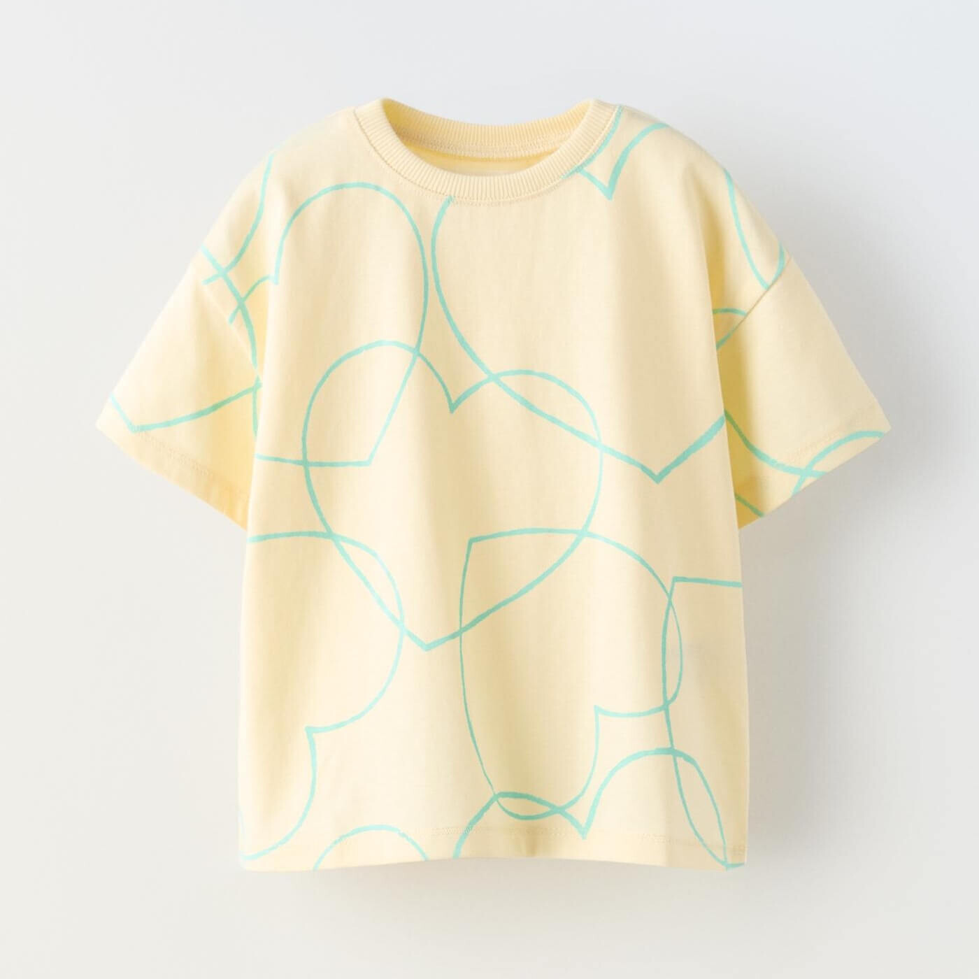 

Футболка Zara Streak Print, светло-желтый