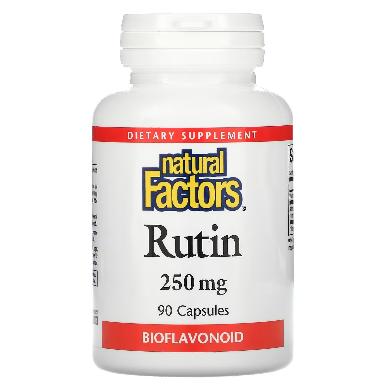 Natural Factors рутин 250 мг, 90 капсул eye factors с 2 мг лютеина 90 капсул natural factors