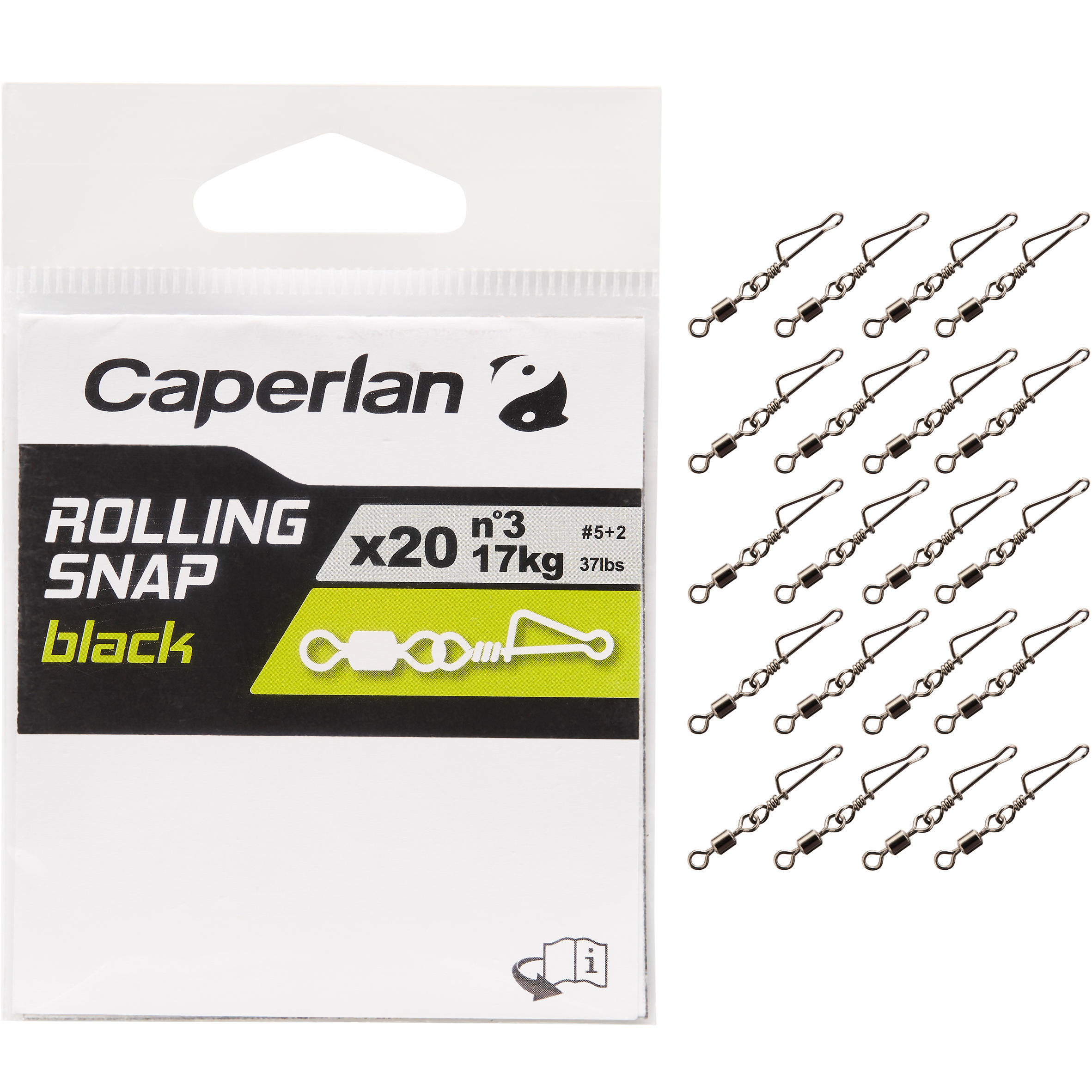 цена Шарнирный карабин Rolling Snap Black CAPERLAN