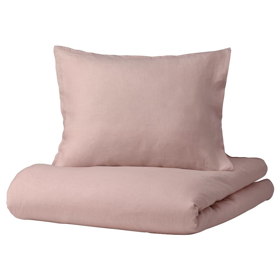 

Комплект постельного белья Ikea Dytag, 2 предмета, 150x200/50x60 см, светло-розовый