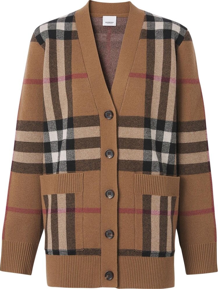 

Кардиган Burberry Willah Check Cardigan 'Birch Brown', коричневый