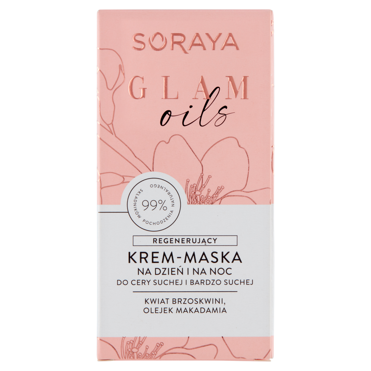 Soraya Glam Oils регенерирующая крем-маска для лица на ночь, 50 мл