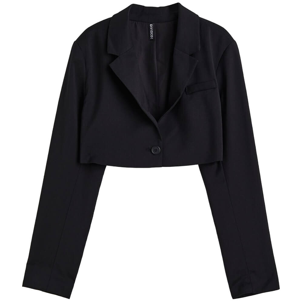 

Пиджак H&M Twill Crop, черный