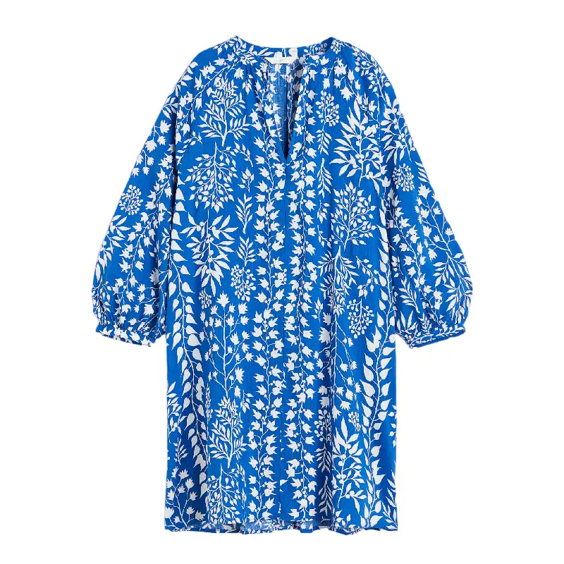 

Платье-туника H&M Double-weave, голубой