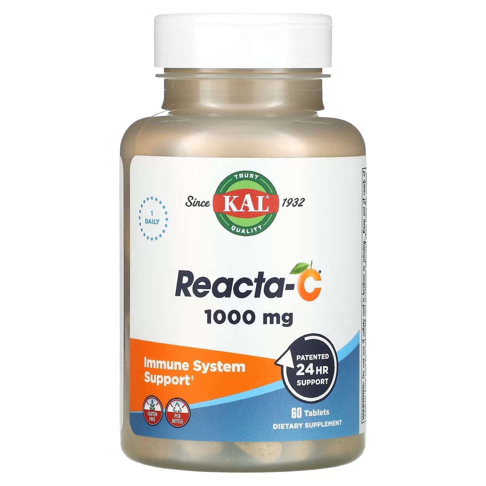 KAL Reacta-C 1000 мг, 60 таблеток kal устойчивое высвобождение c 1000 100 таблеток