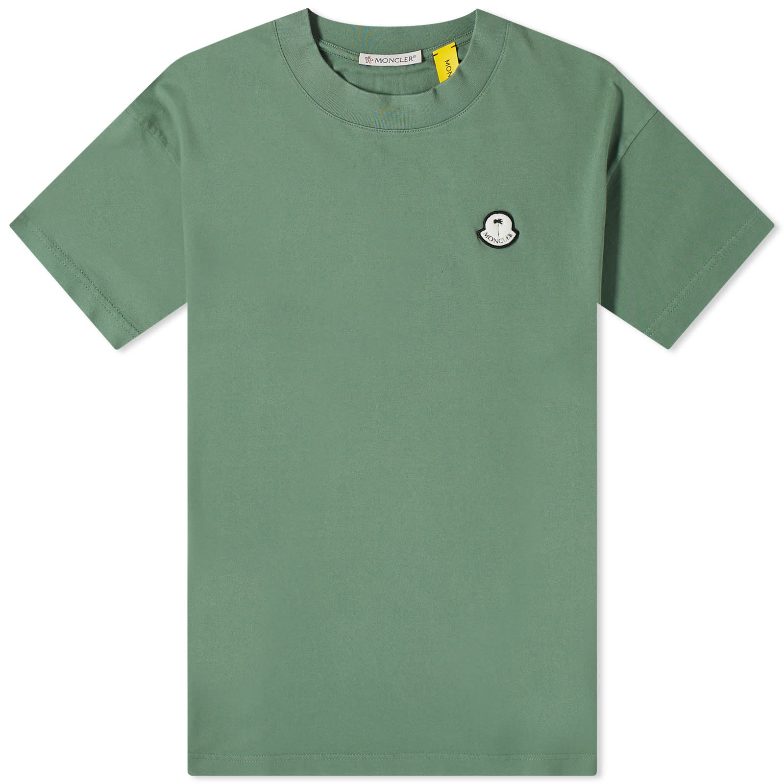 Футболка Moncler Genius X Palm Angels, зеленый рубашка поло с логотипом moncler x palm angels moncler genius темно синий