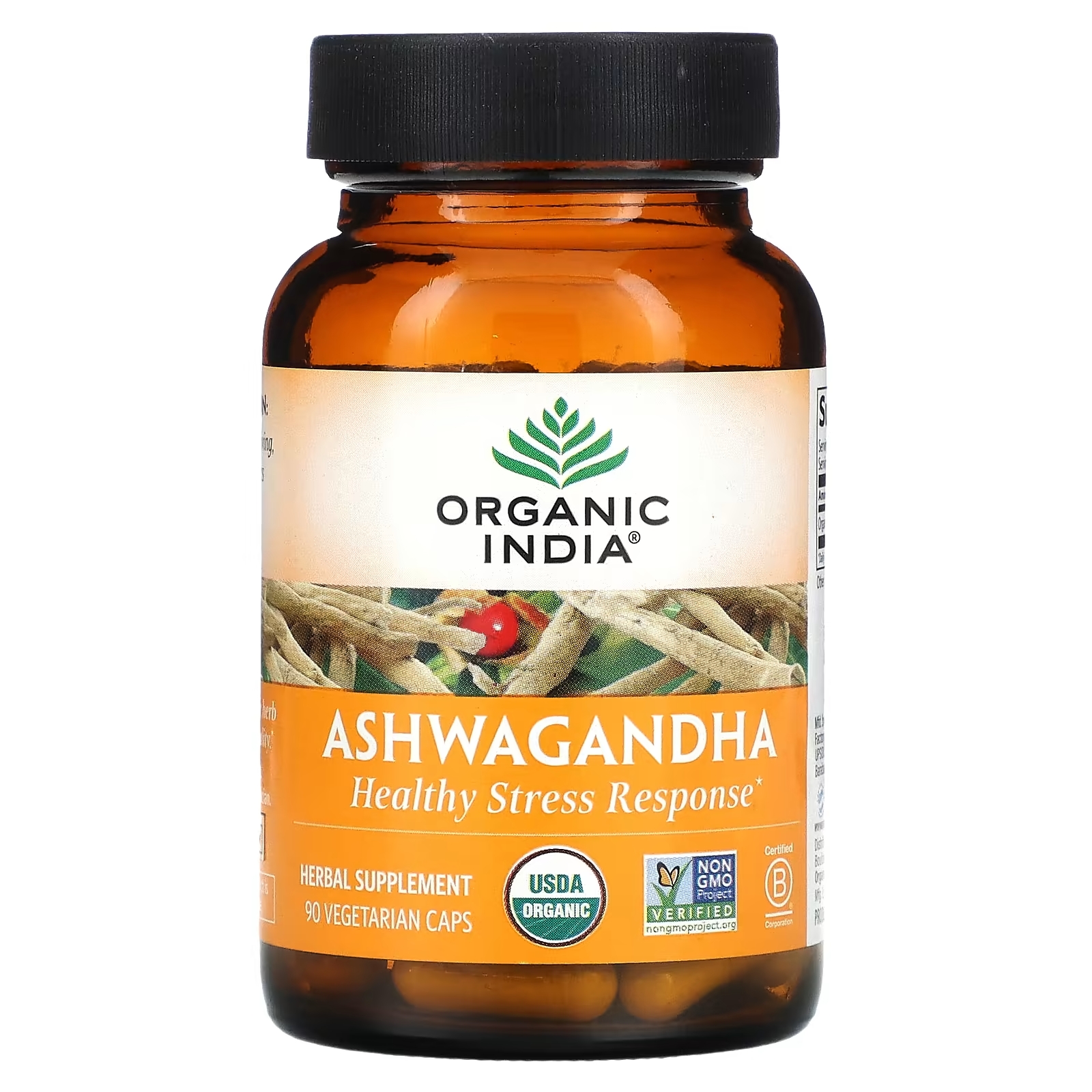 Ашваганда Organic India, 90 вегетарианских капсул organic india органический продукт ним 90 вегетарианских капсул