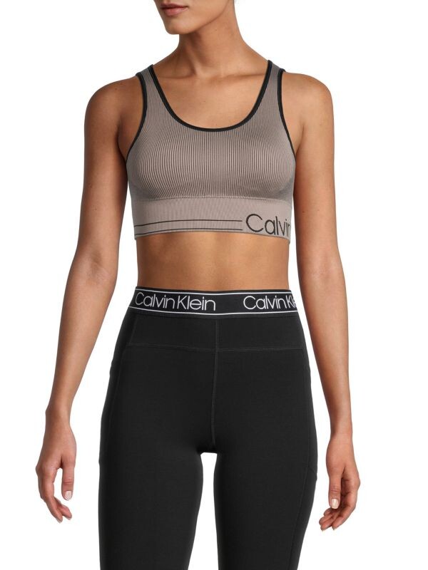 

Трикотажный спортивный бюстгальтер с логотипом Calvin Klein Moon rock