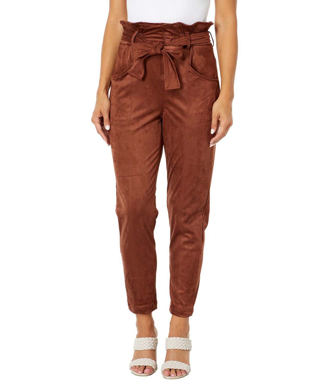 

Брюки Blank NYC, Faux Suede Paperbag Self Belt Pants