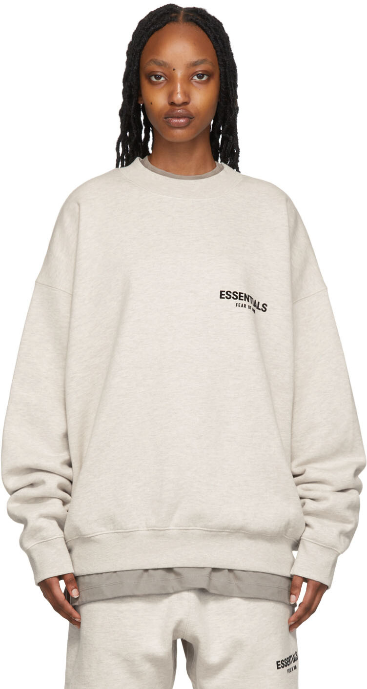 

Толстовка Off-White с круглым вырезом Essentials, Серый