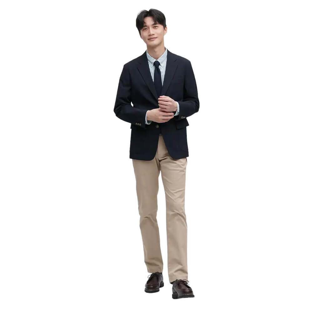 

Брюки Uniqlo Slim Fit , бежевый