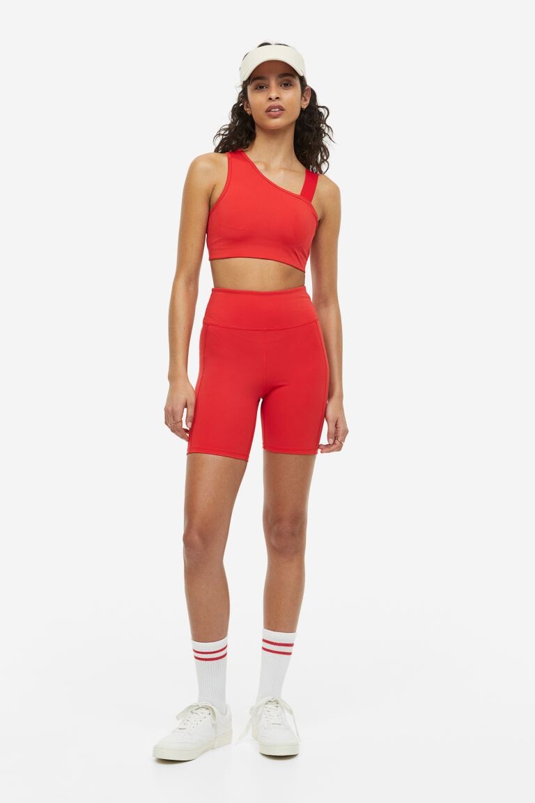 

Спортивные велосипедные шорты DryMove с карманом H&M, красный