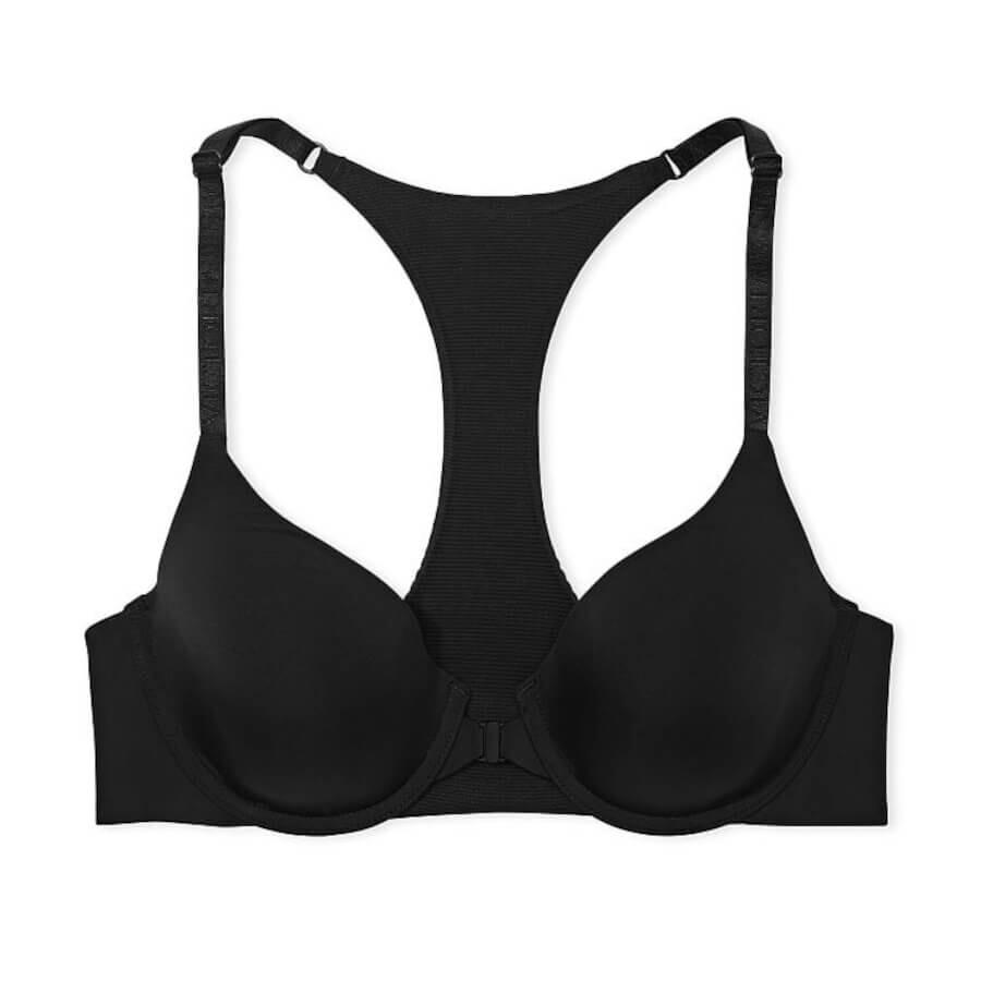 

Бюстгальтер на косточках Victoria's Secret The T-shirt Lightly Lined Front-Close Full Coverage, черный