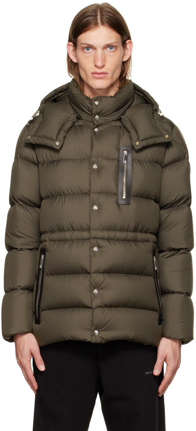 

Короткий пуховик цвета хаки Bauges Moncler