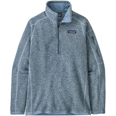 

Флисовая куртка Better Sweater с молнией 1/4 женская Patagonia, цвет Steam Blue
