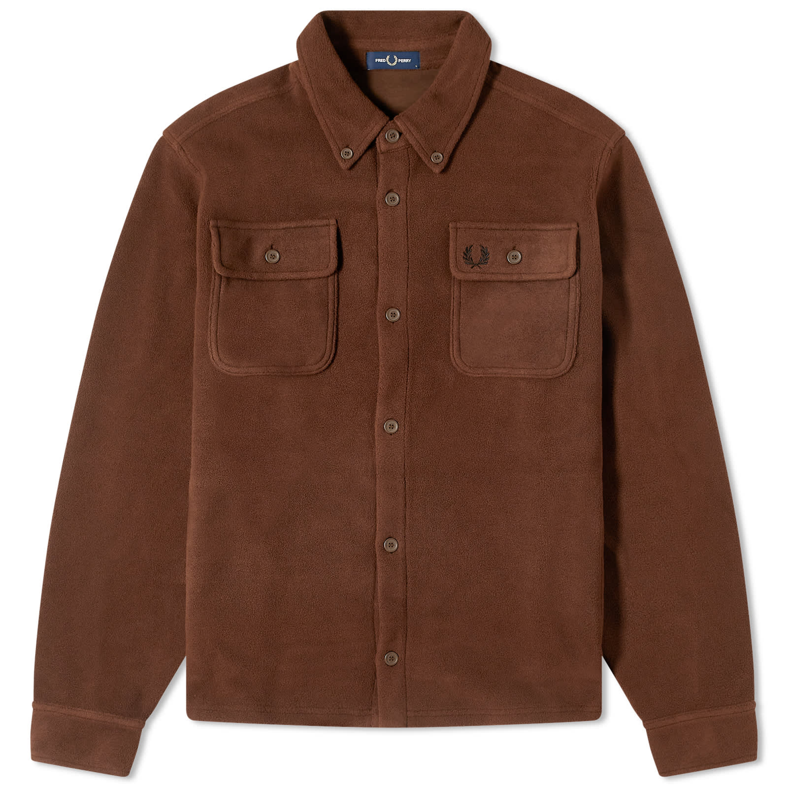 Куртка рубашка Fred Perry Fleece, коричневый куртка рубашка fred perry utility pocket коричневый