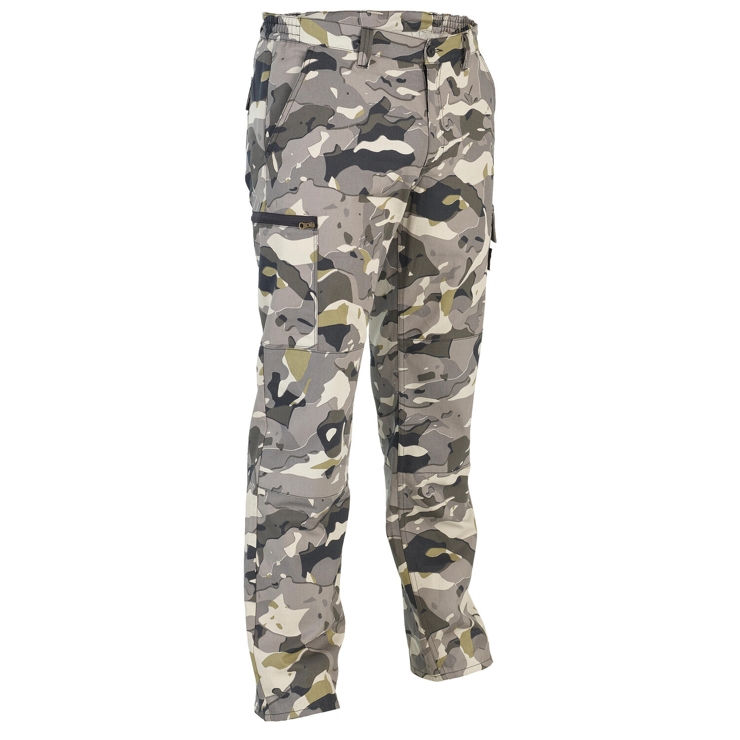 

Брюки охотничьи Steppe 300 Regular Camouflage серые SOLOGNAC, асфальт серый