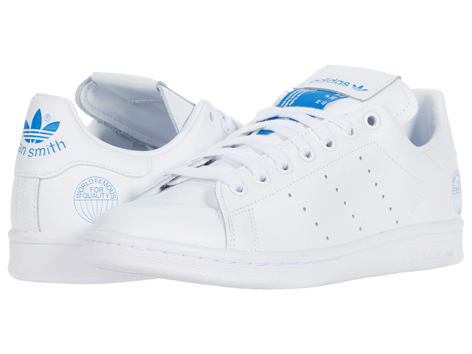 кроссовки adidas originals streetball ii unisex footwear white bluebird ecru tint Мужские кроссовки Adidas Originals Stan Smith, белый/голубой