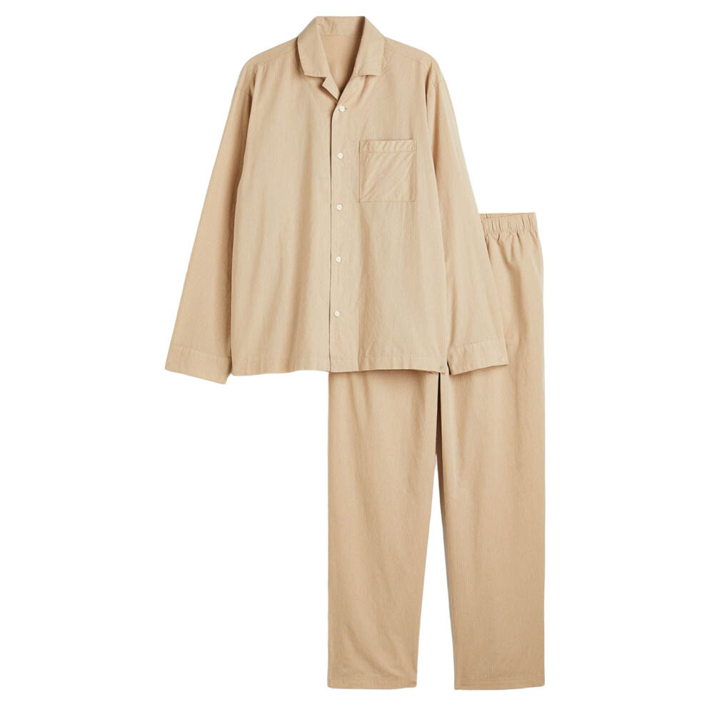 

Пижама H&M Cotton Poplin, бежевый