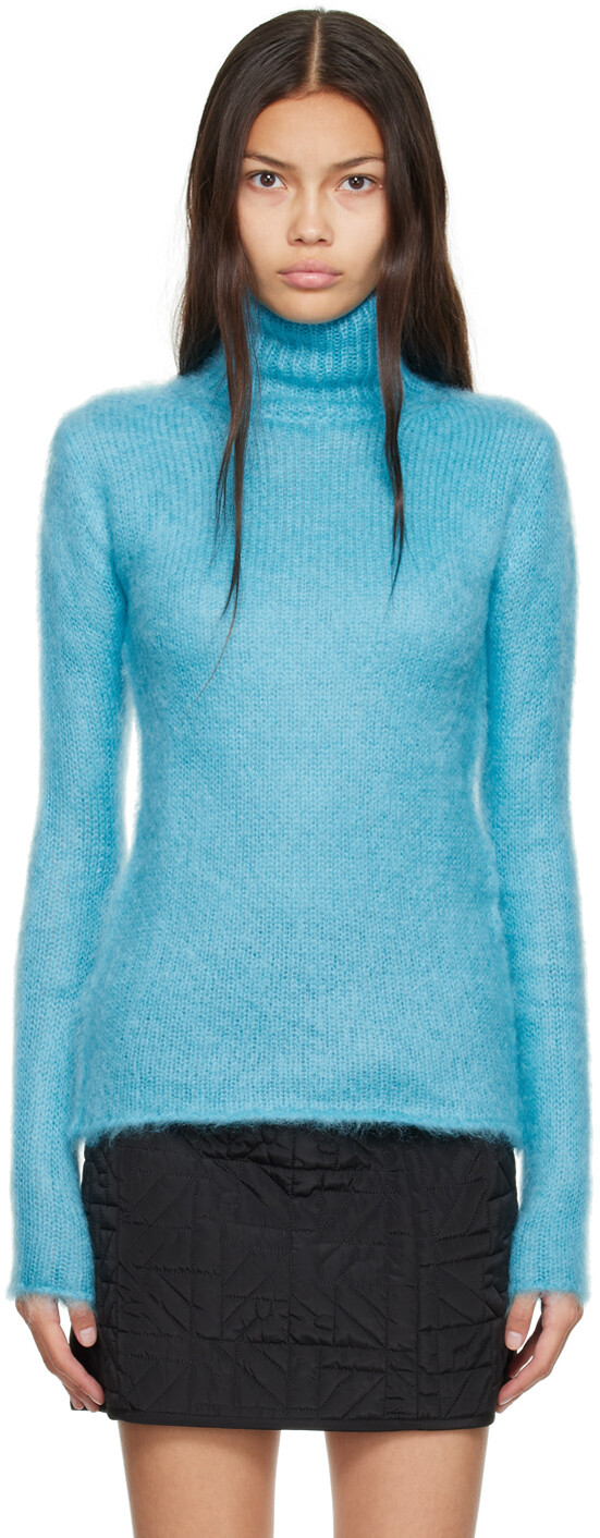 

Синяя водолазка с начесом Nina Ricci