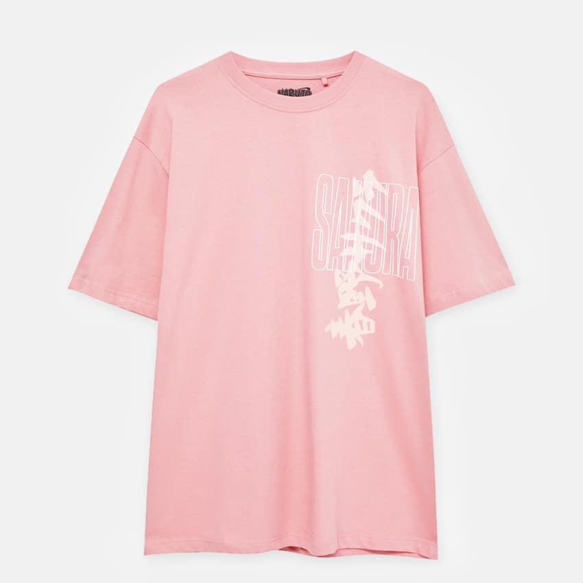 

Футболка Pull&Bear Sakura Haruna, розовый