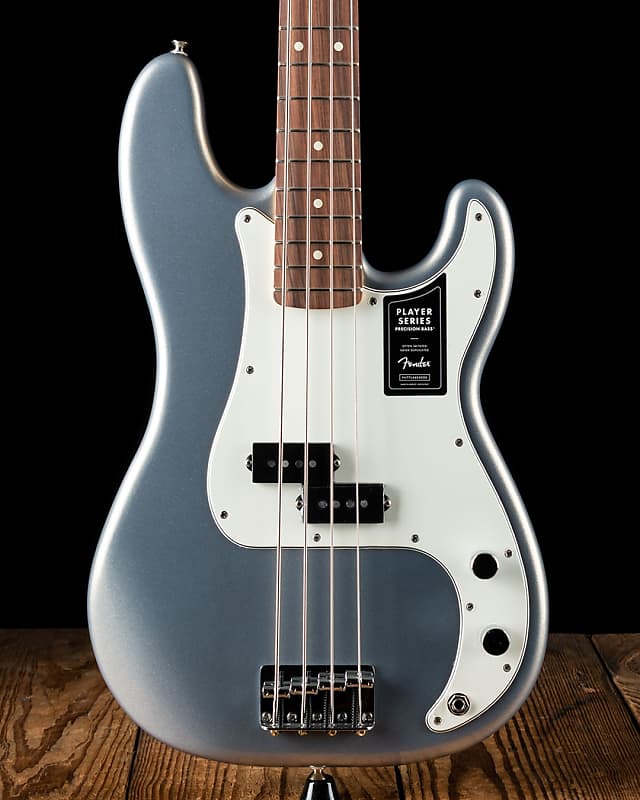Бас-гитара Fender Player Precision Bass, серебряный цена и фото