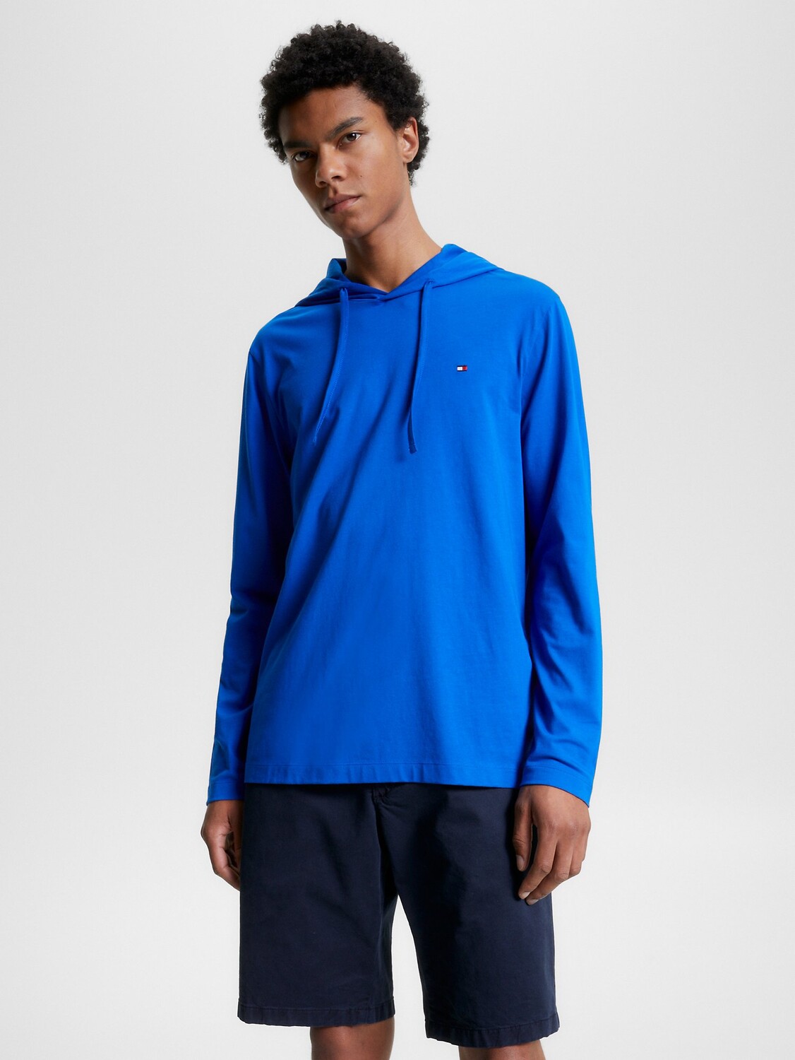 

Лонгслив Tommy Hilfiger Hooded, синий