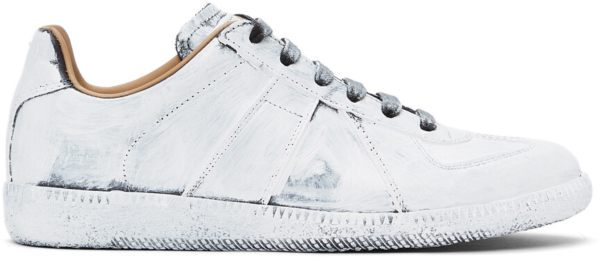 

Окрашенные реплики кроссовок Off-White Maison Margiela