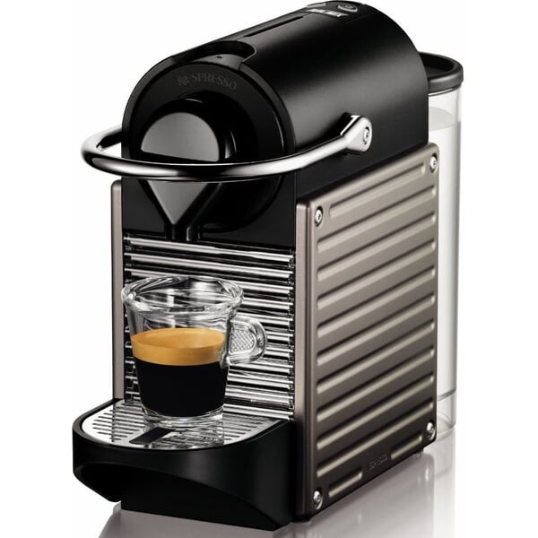 

Кофемашина Nespresso Pixie C60, капсульная, титан