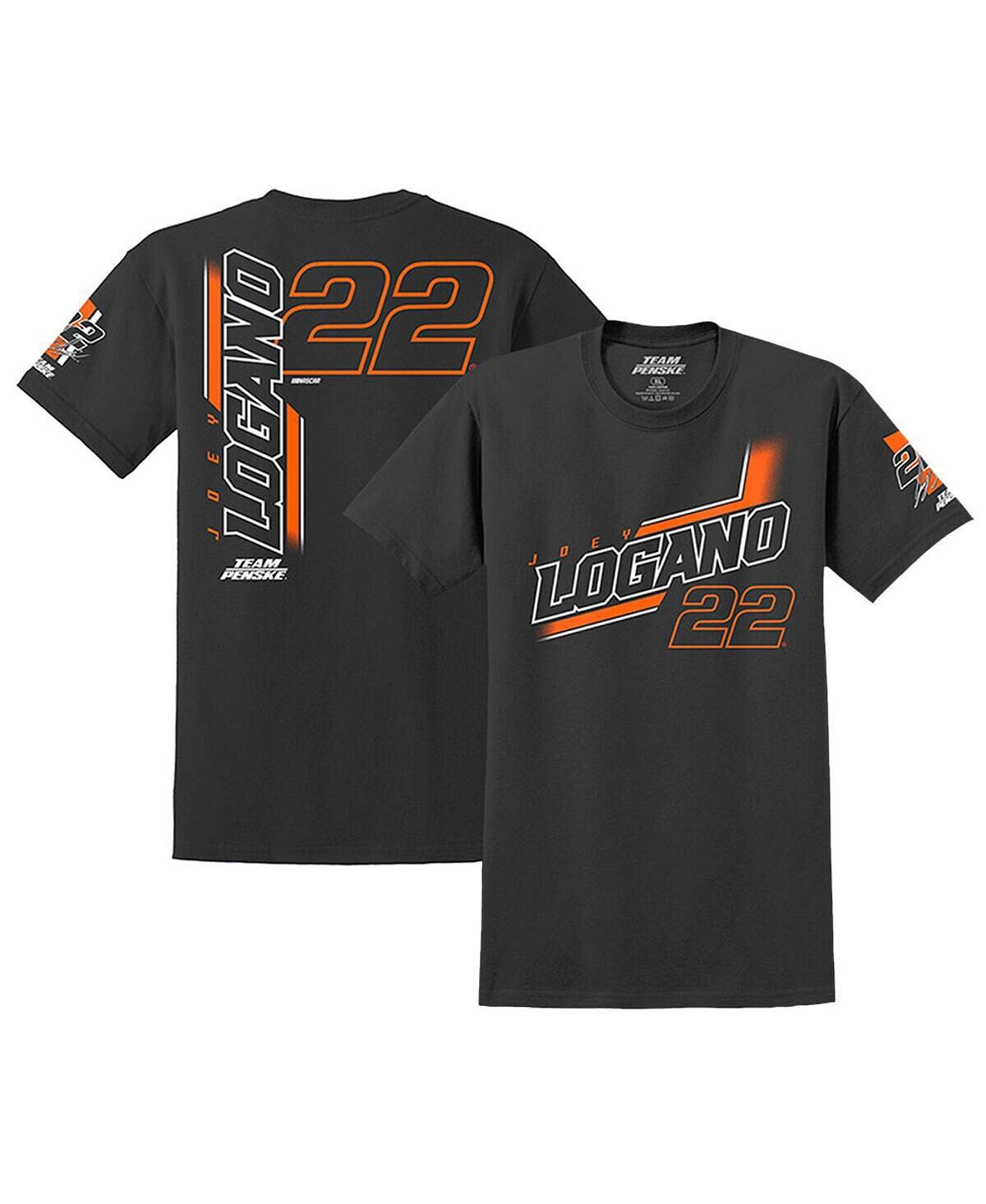 

Мужская черная футболка joey logano lifestyle Team Penske, черный