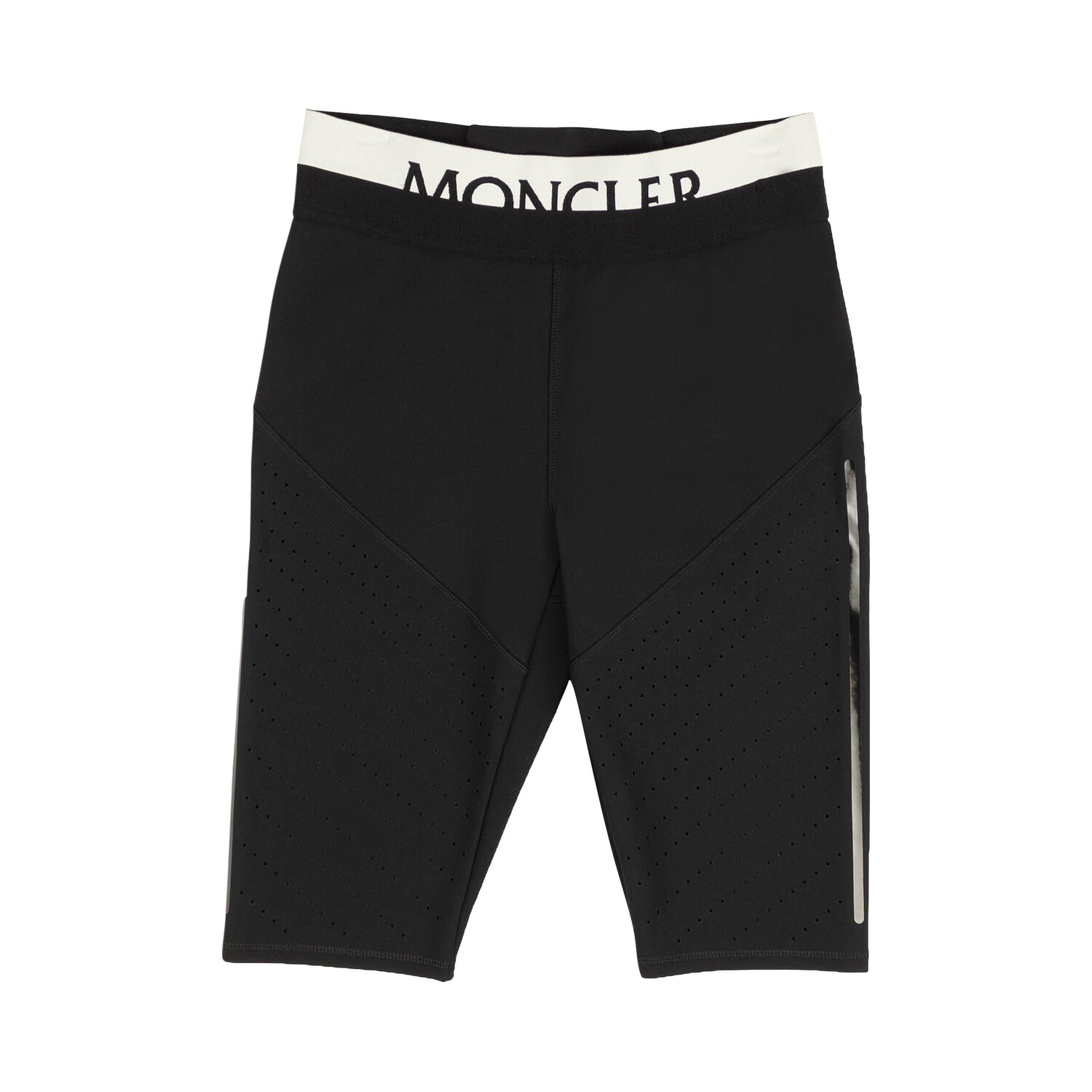

Байкерские шорты из джерси Moncler с логотипом, цвет черный