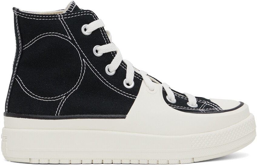 

Черно-белые кроссовки Chuck Taylor All Star Construct Converse, Черный