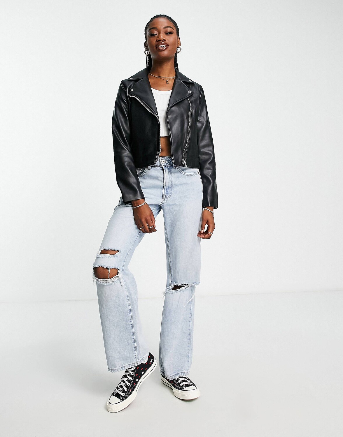 

Черная байкерская куртка из искусственной кожи ASOS DESIGN Ultimate, Черный