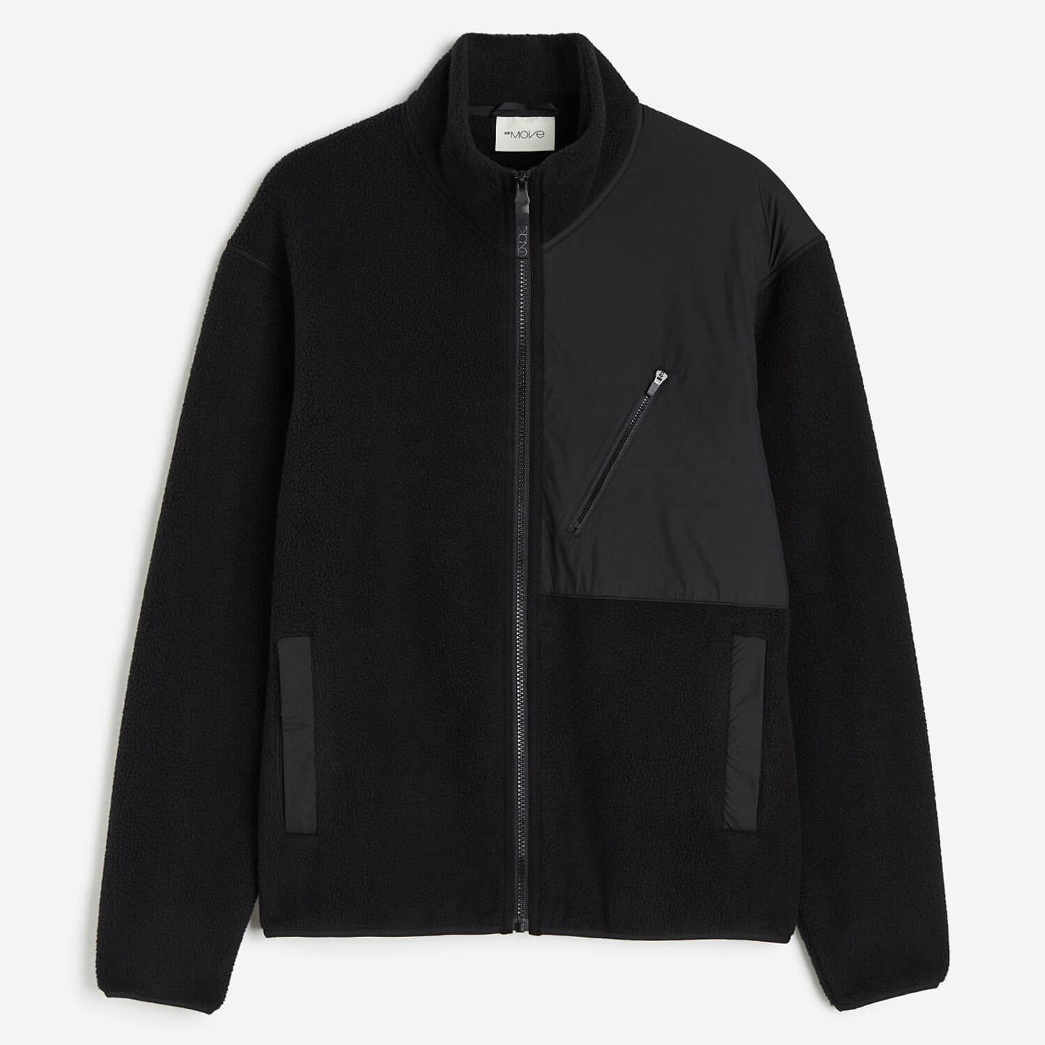 цена Куртка H&M Mid-layer Teddy Fleece, черный