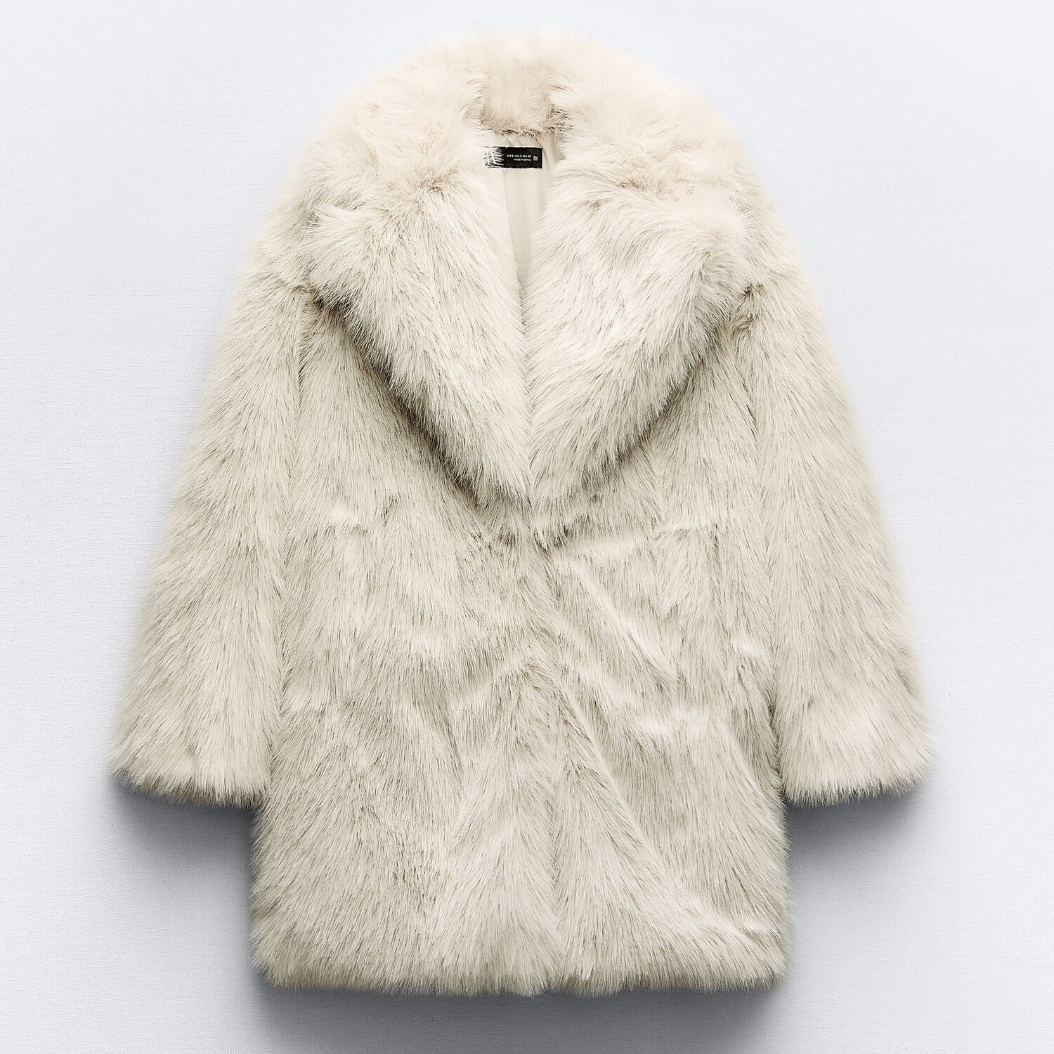 

Шуба из искусственного меха Zara, экрю