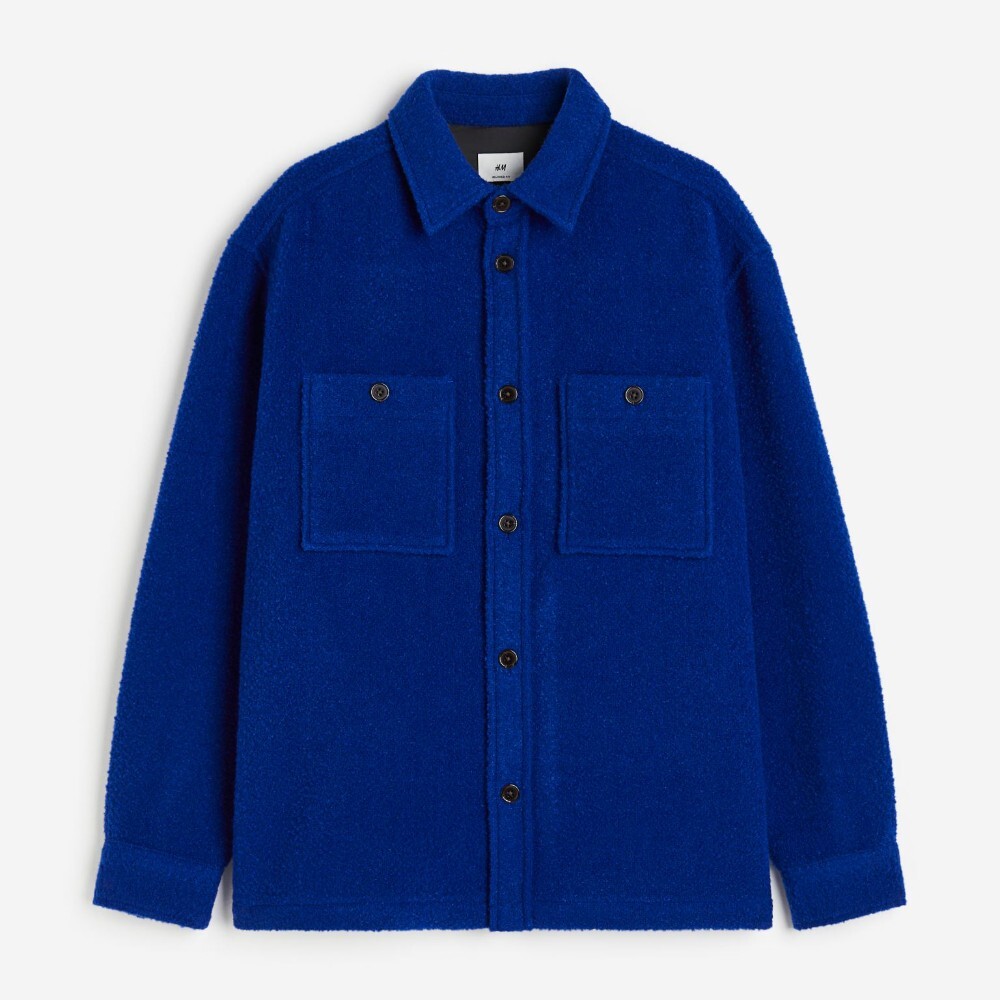 

Куртка рубашка H&M Loose Fit, ярко-синий