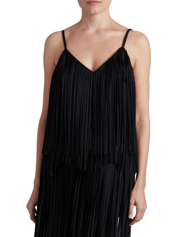 

Топ Alexandre Vauthier с бахромой, черный