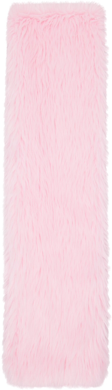 

Розовый шарф из искусственного меха MSGM