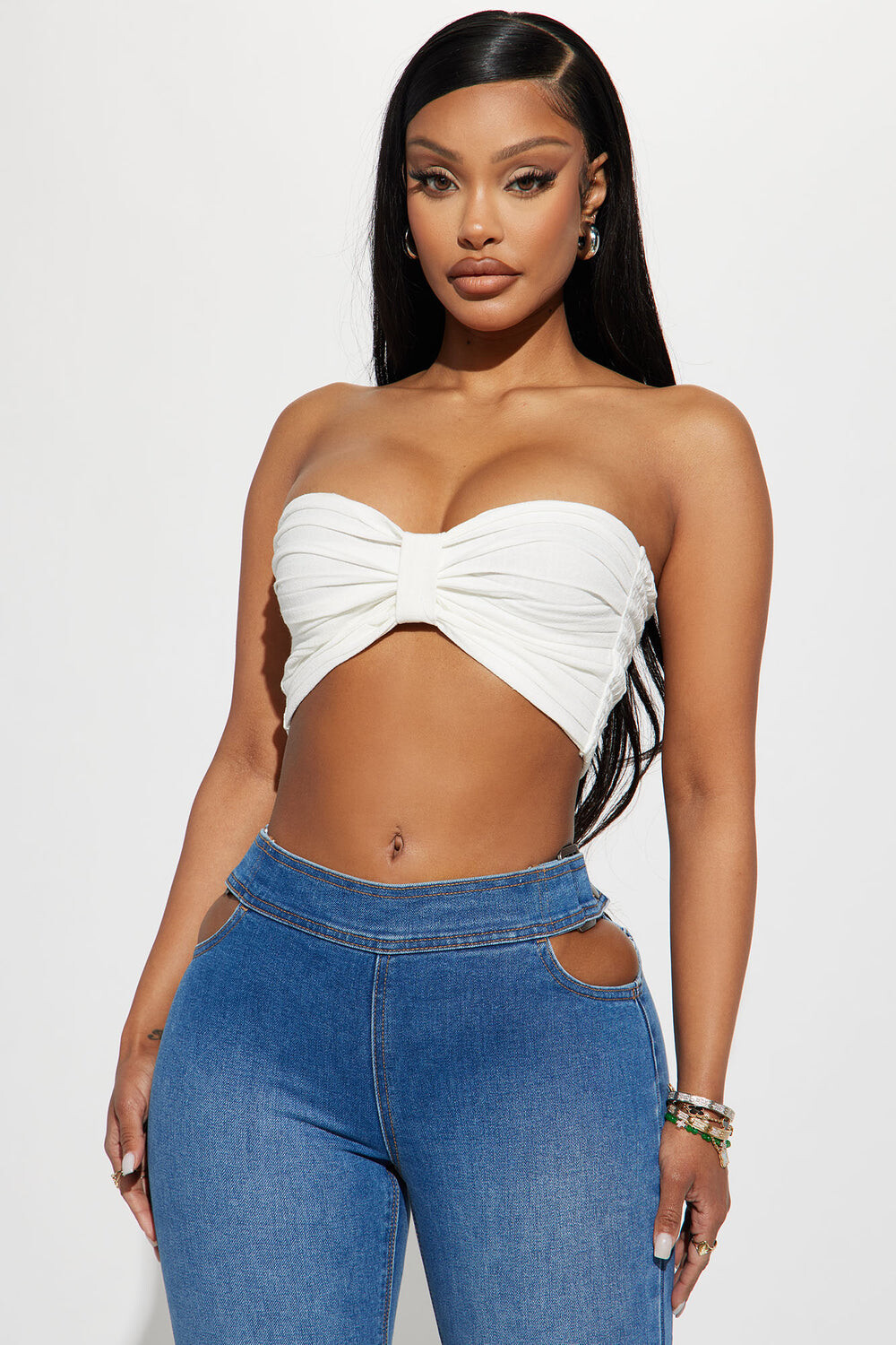 

Топ Fashion Nova DZ23A602, белый