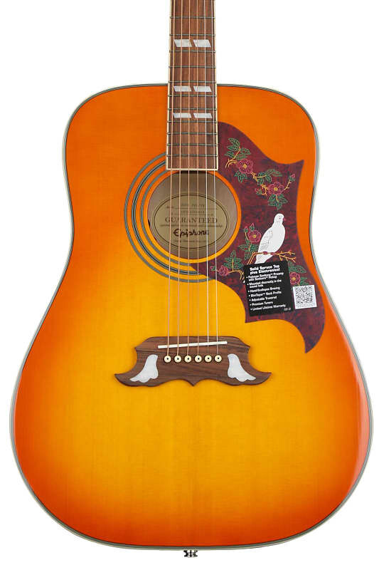 

Акустическая электрогитара Epiphone Dove Studio - Violin Burst EEDVVBNH1