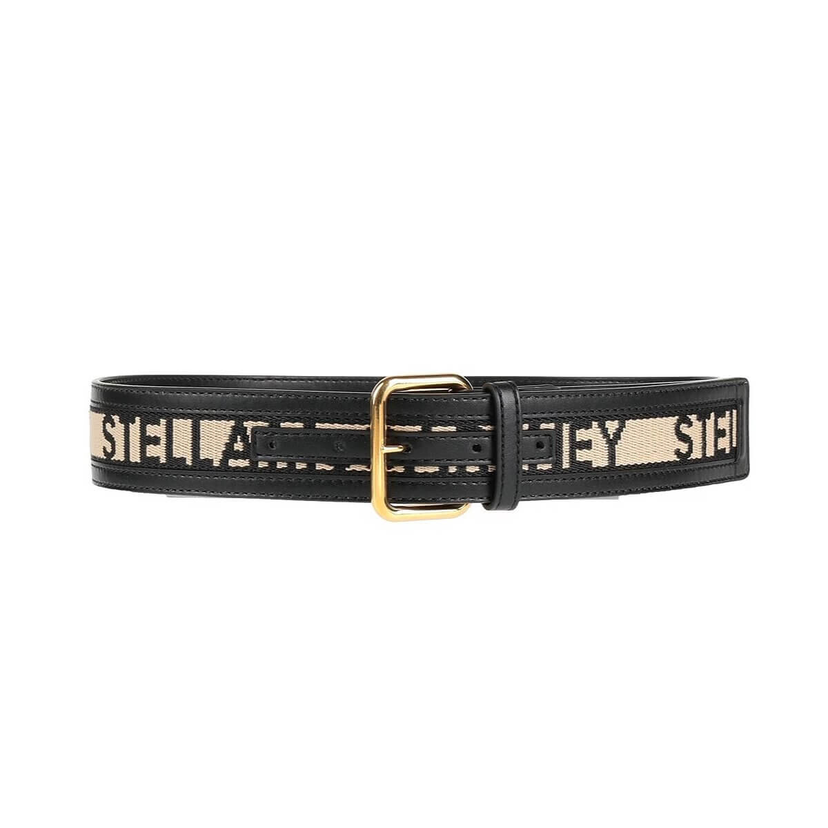 

Ремень Stella McCartney Logo Embroidered, черный