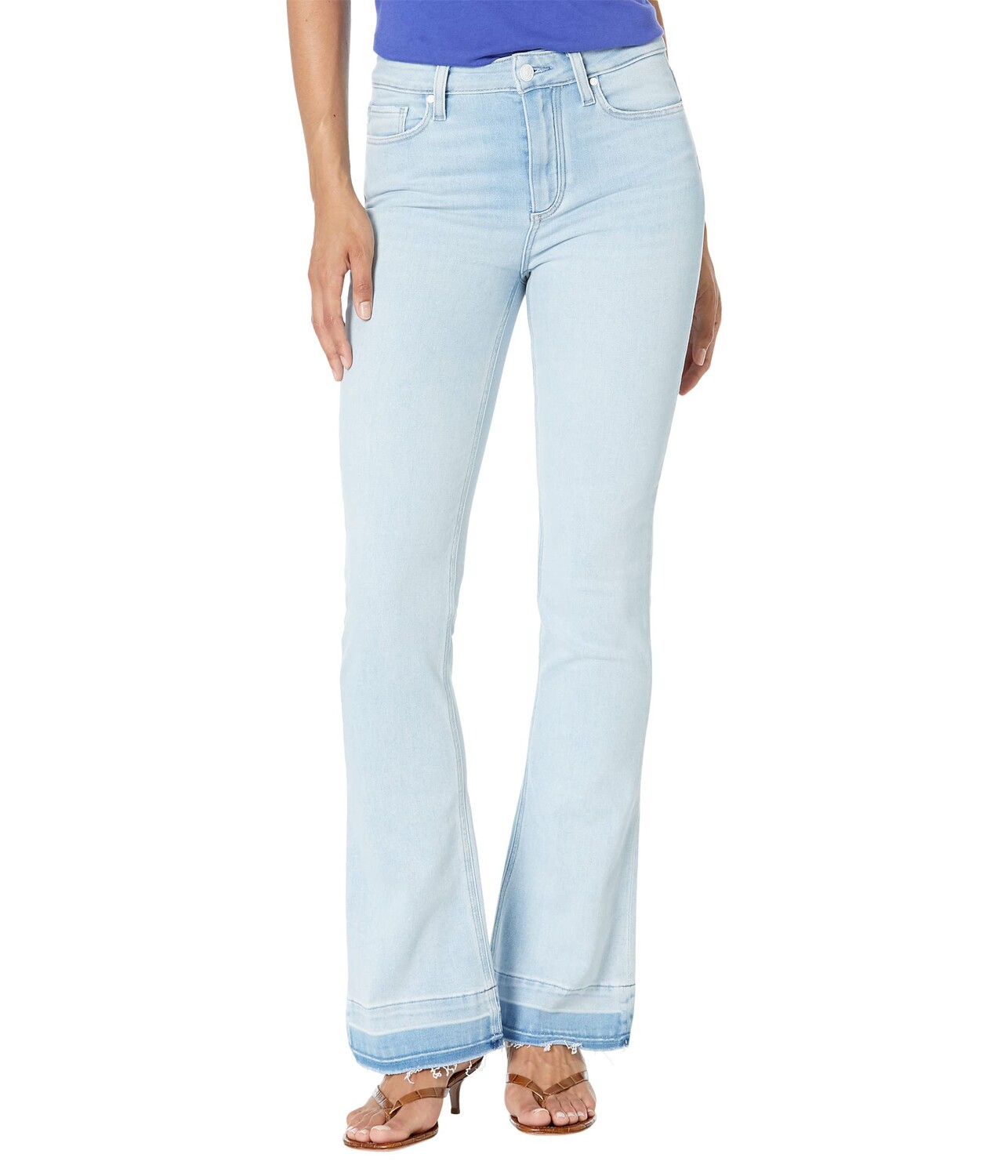 

Джинсы Paige, High-Rise Laurel Canyon Seam Fly in Kitley Distressed