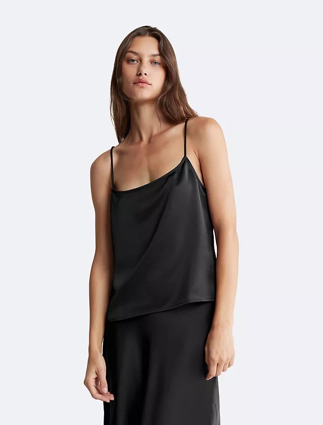 

Топ Calvin Klein Satin, черный