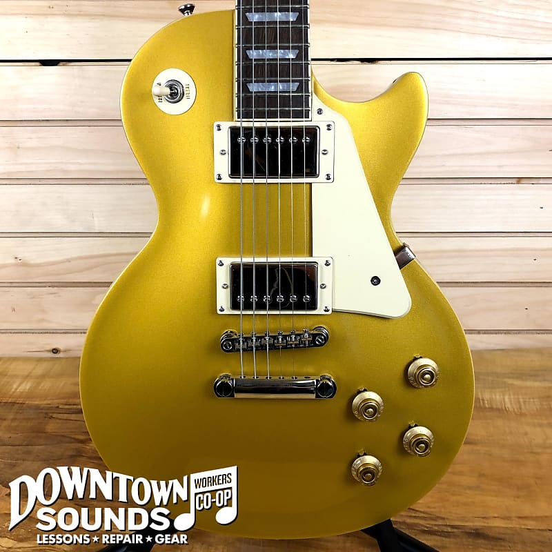 

Epiphone Les Paul Standard 50s — накладка на гриф из индийского лавра — золотой металлик LES PAUL STANDARD '50S - METALLIC GOLD