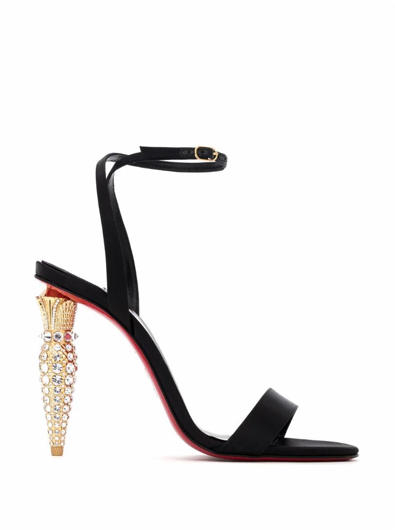 

Сатиновые босоножки Lipstrass Queen Christian Louboutin